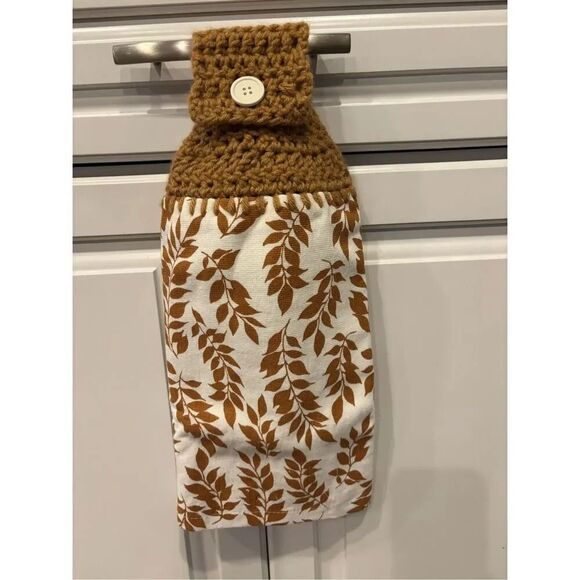 Crochet Top Kitchen Towel- Ferns - Picture 1 of 2